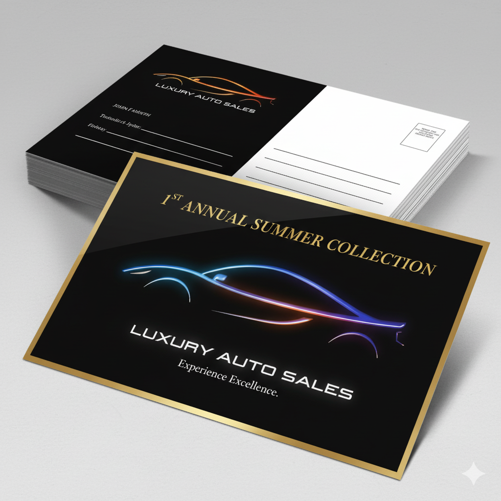 Raised Spot UV Postcards