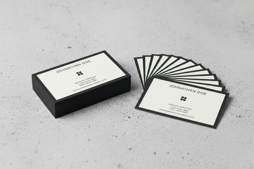 Black edge business cards