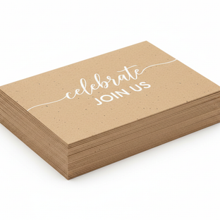 Brown Kraft Announcement Cards