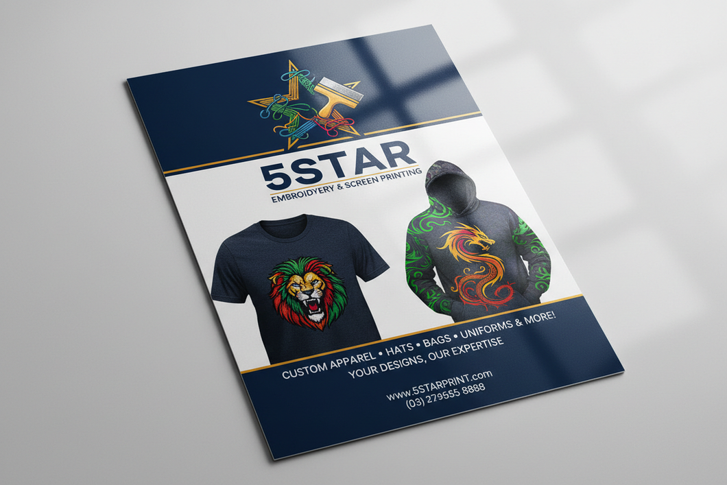 Gloss Cover Poster for 5star Embroidery & Screen Printing