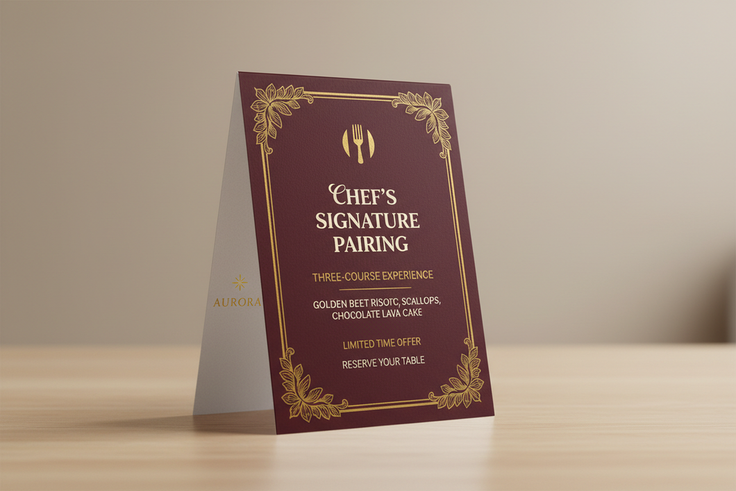 Premium Table Tent Mockup