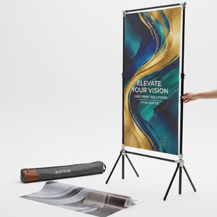 X-Style Collapsible Outdoor Banner Stands