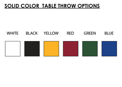Table Runner + Solid Color Throw Combo