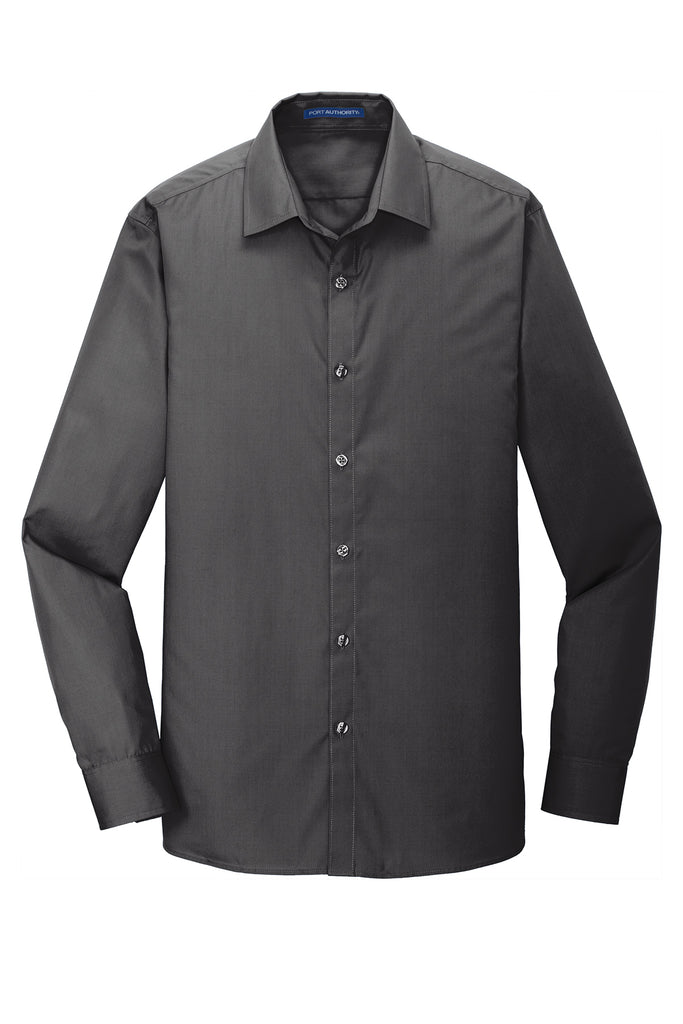 Port Authority ® Slim Fit Long Sleeve Carefree Poplin Shirt