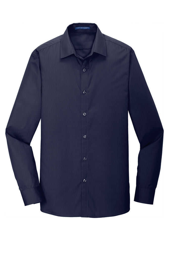 Port Authority ® Slim Fit Long Sleeve Carefree Poplin Shirt