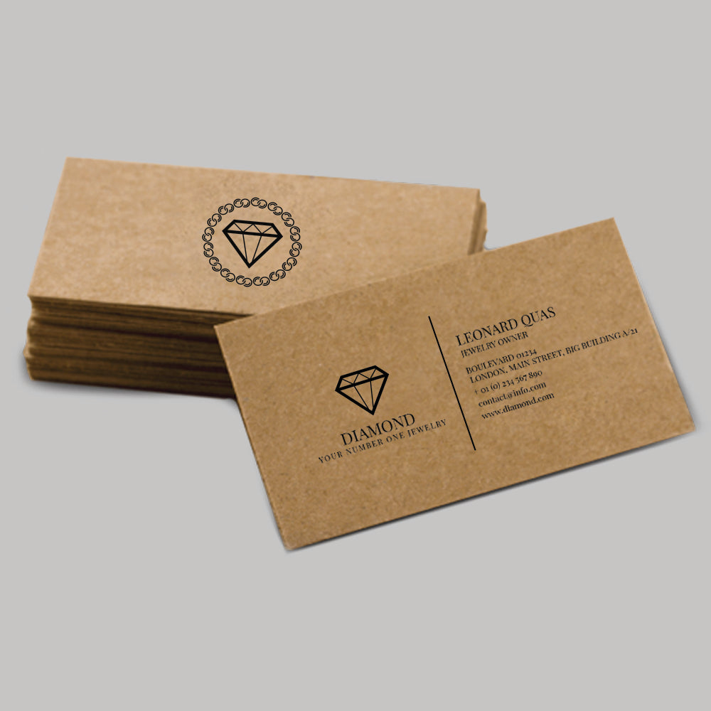 Brown KRAFT Business Cards – 5star-Embroidery&ScreenPrinting